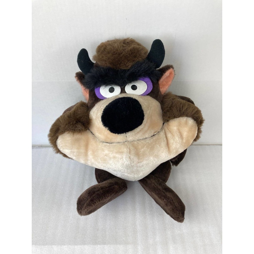 Warner Brothers Tasmanian Devil Plush 15" Mighty Star Korea Vintage Stuffed Toy